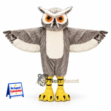 Owl Mascot Costume - Gray for Team Events