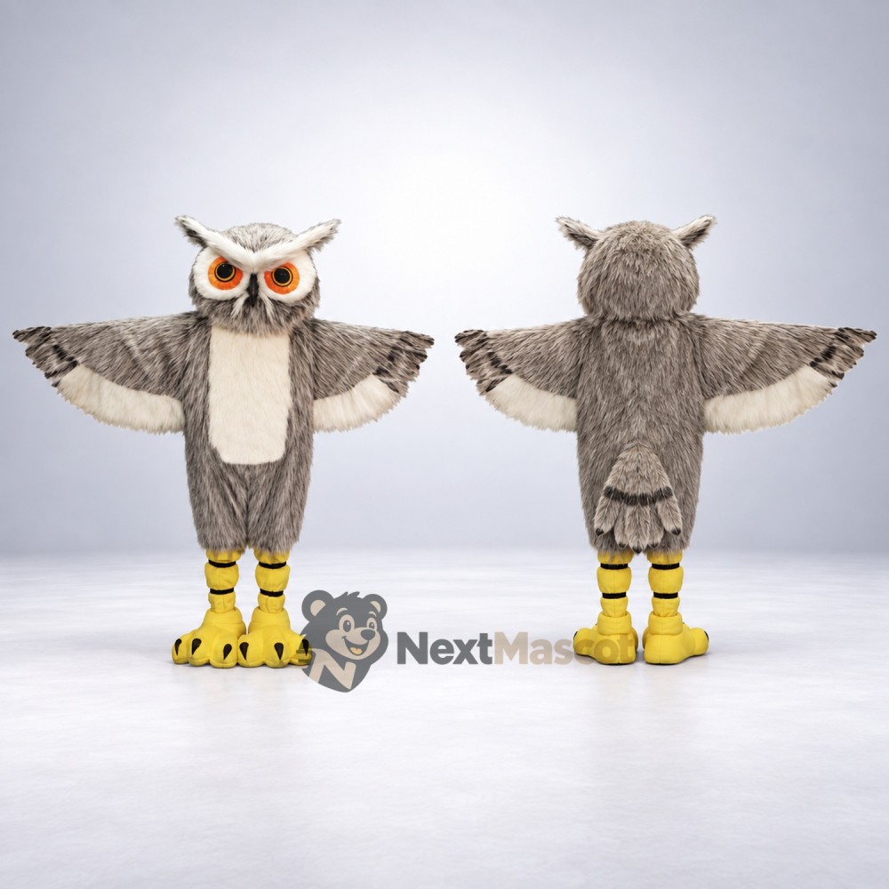 Owl Mascot Costume - Gray for Team Events