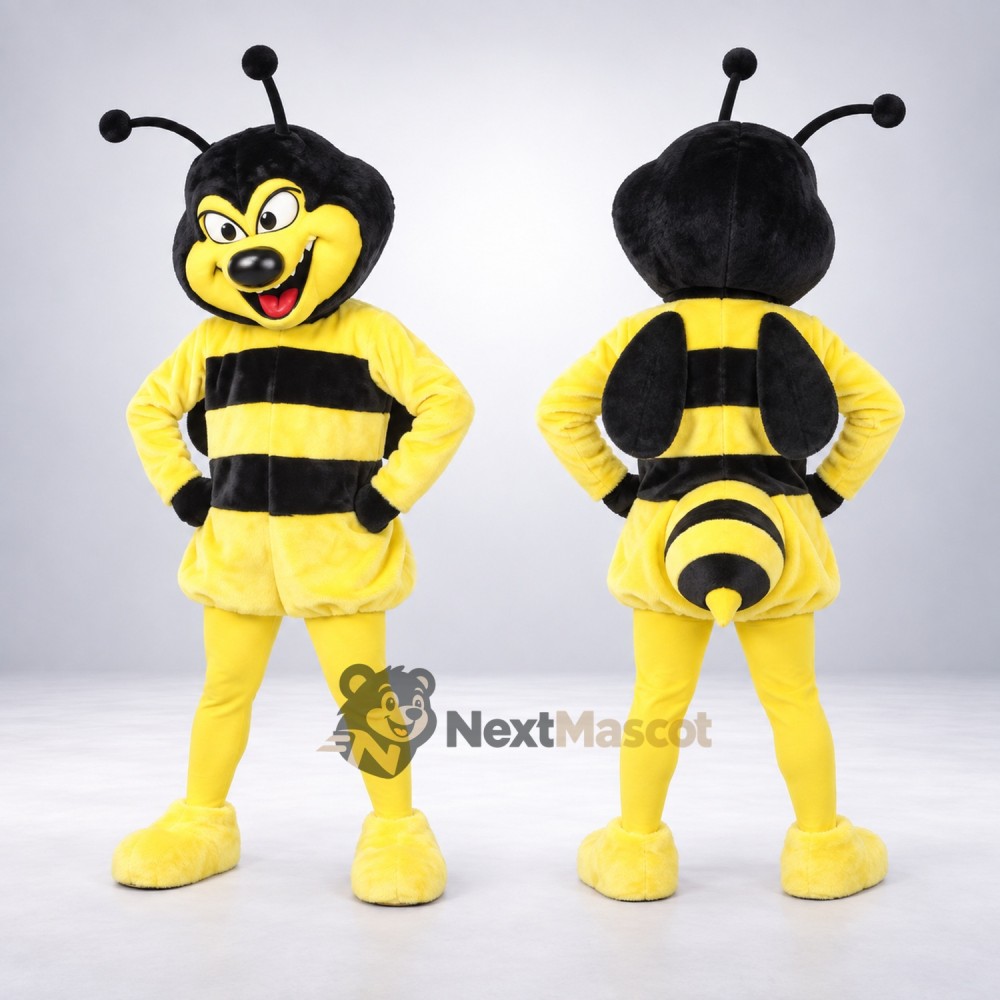 Bee Mascot Costume - Yellow, White Shoes Bee Mascot Costume - Yellow, White Shoes