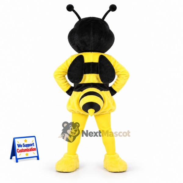Bee Mascot Costume - Yellow, White Shoes