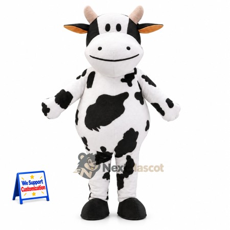 Cow Mascot Costume - Black and White for Festivals Cow Mascot Costume - Black and White for Festivals