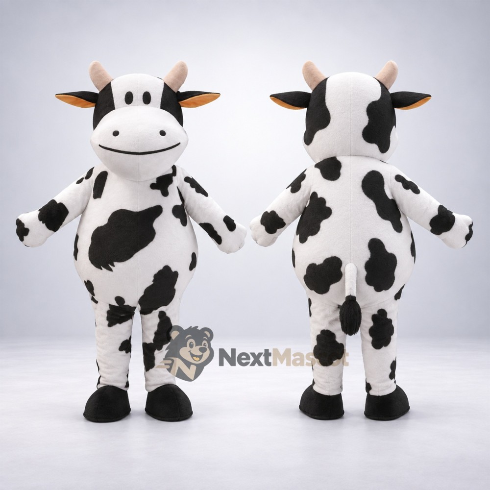 Cow Mascot Costume - Black and White for Festivals Cow Mascot Costume - Black and White for Festivals