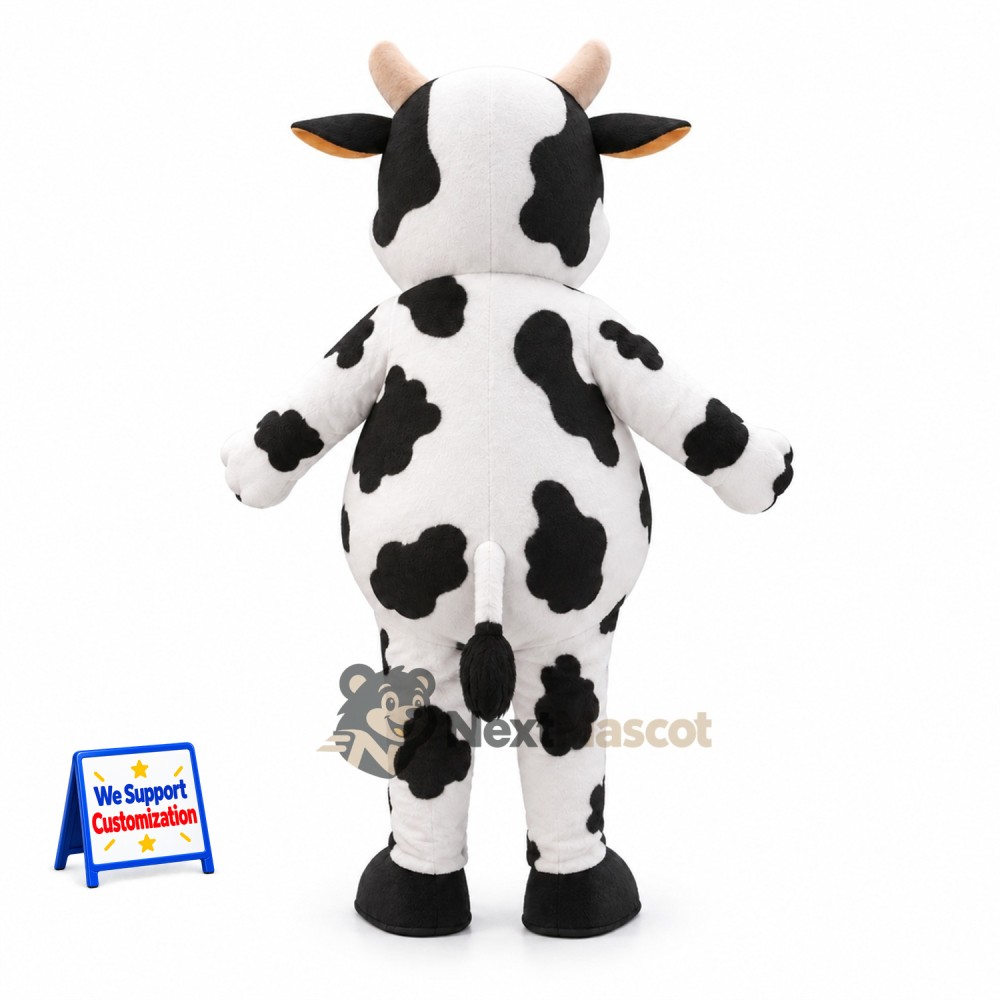Cow Mascot Costume - Black and White for Festivals Cow Mascot Costume - Black and White for Festivals