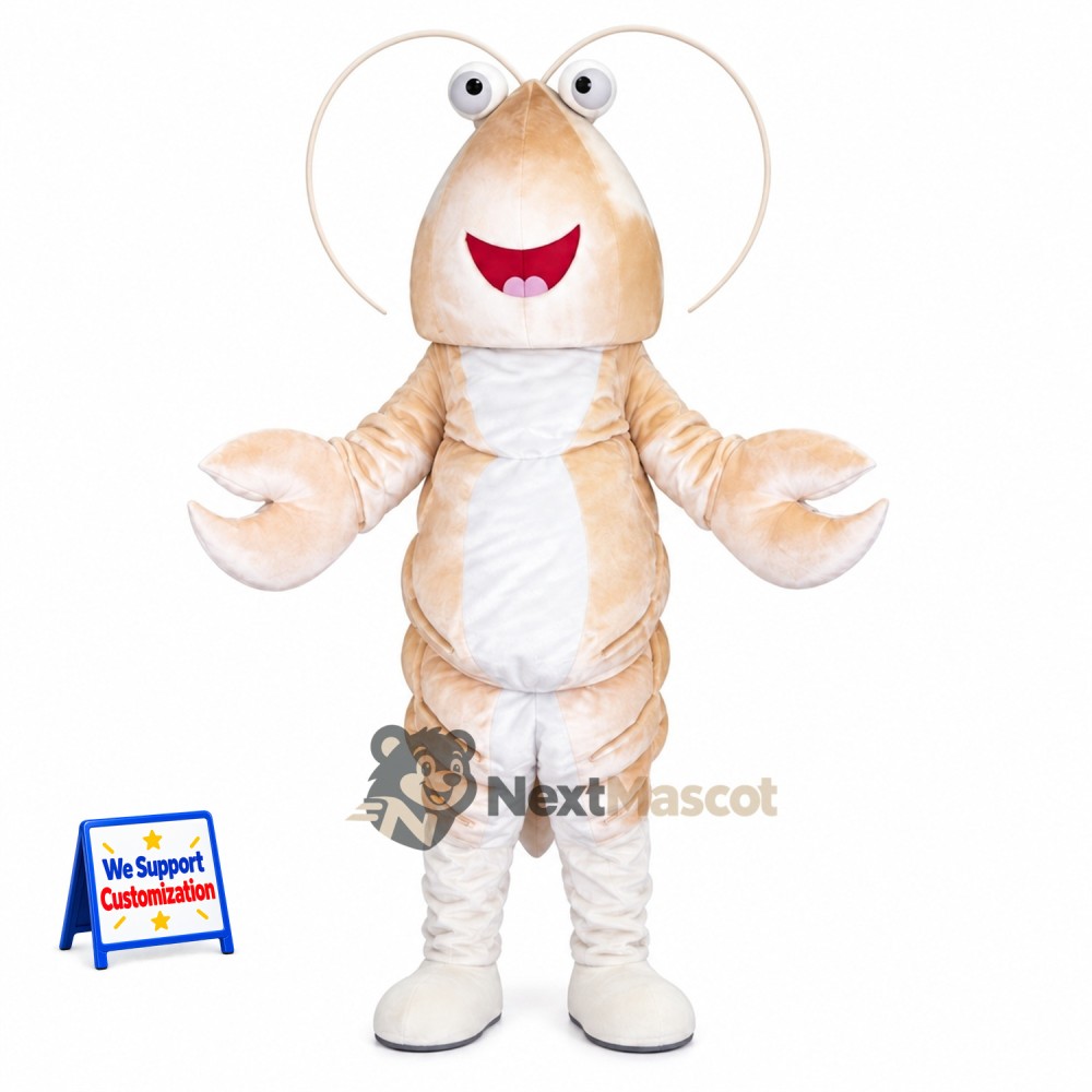 Lobster Mascot Costume - Cream Lobster Mascot Costume - Cream
