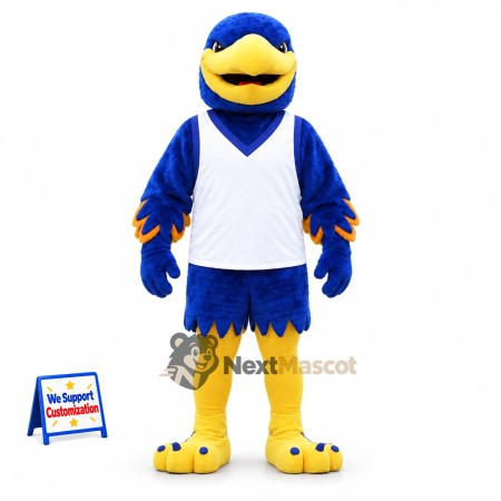 Eagle Mascot Costume - Blue, White Shirt for Carnivals Eagle Mascot Costume - Blue, White Shirt for Carnivals