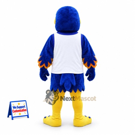 Eagle Mascot Costume - Blue, White Shirt for Carnivals Eagle Mascot Costume - Blue, White Shirt for Carnivals