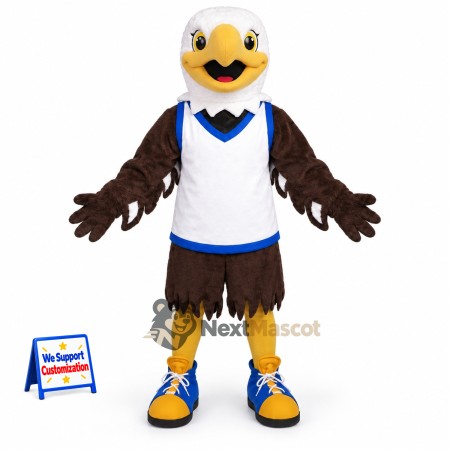 Eagle Mascot Costume - Brown, White Shirt for Parades Eagle Mascot Costume - Brown, White Shirt for Parades