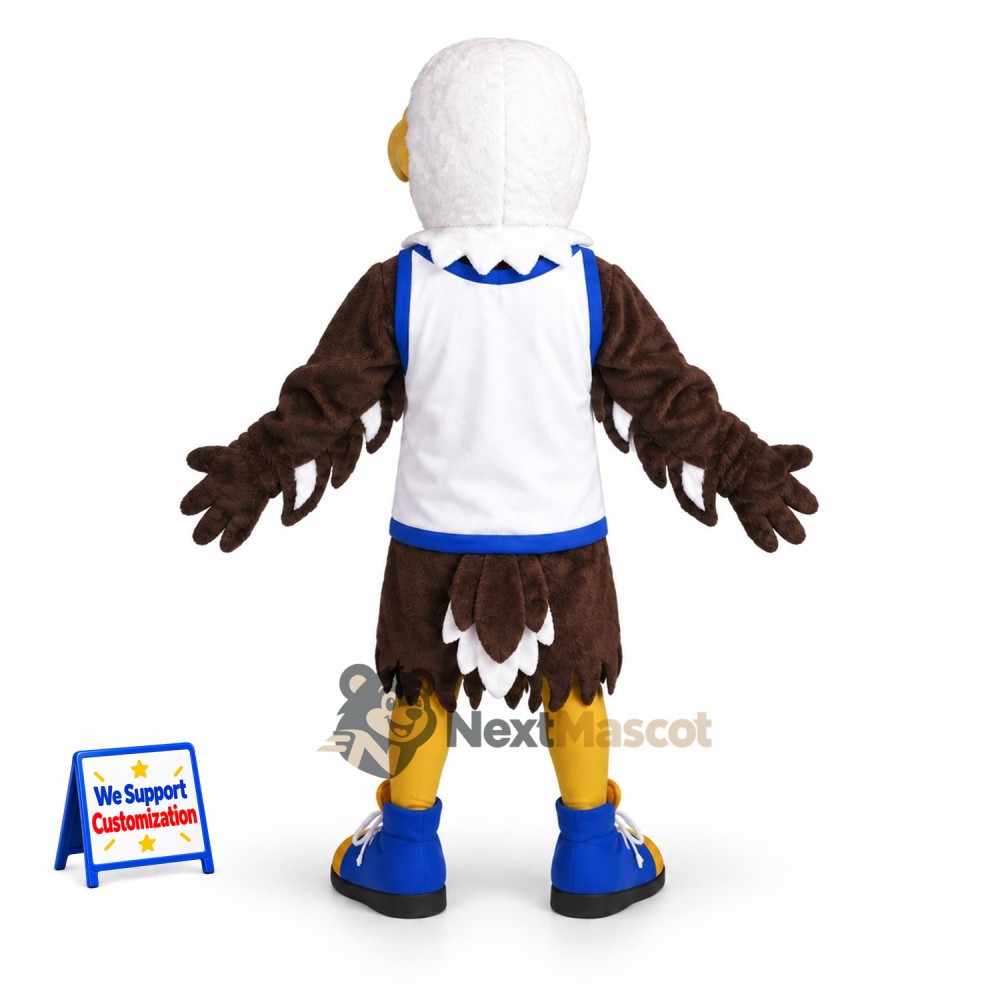 Eagle Mascot Costume - Brown, White Shirt for Parades Eagle Mascot Costume - Brown, White Shirt for Parades