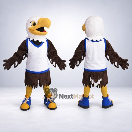 Eagle Mascot Costume - Brown, White Shirt for Parades Eagle Mascot Costume - Brown, White Shirt for Parades