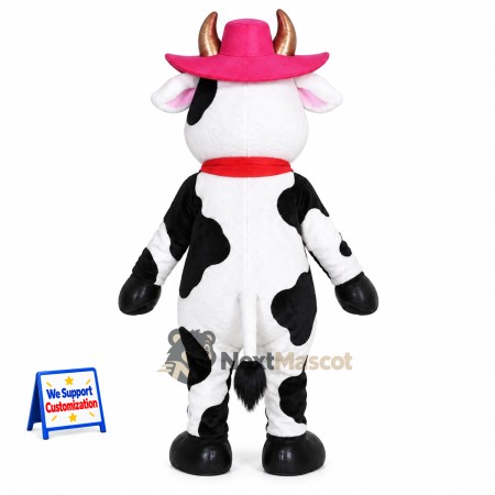 Cow Mascot Costume - Pink Hat Cow Mascot Costume - Pink Hat
