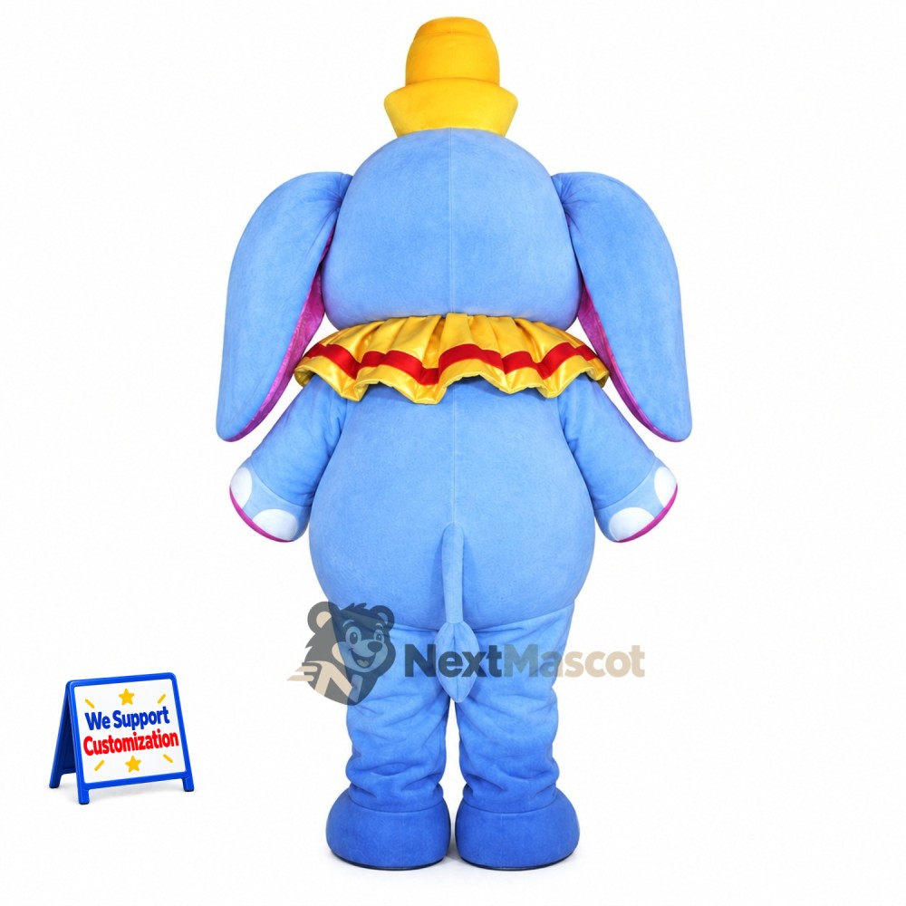Elephant Mascot Costume - Blue, Yellow Hat Elephant Mascot Costume - Blue, Yellow Hat