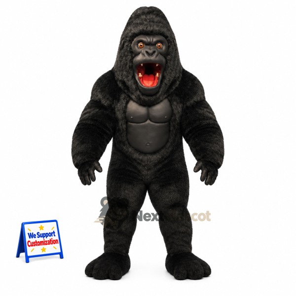 Gorilla Mascot Costume - Black for Celebrations