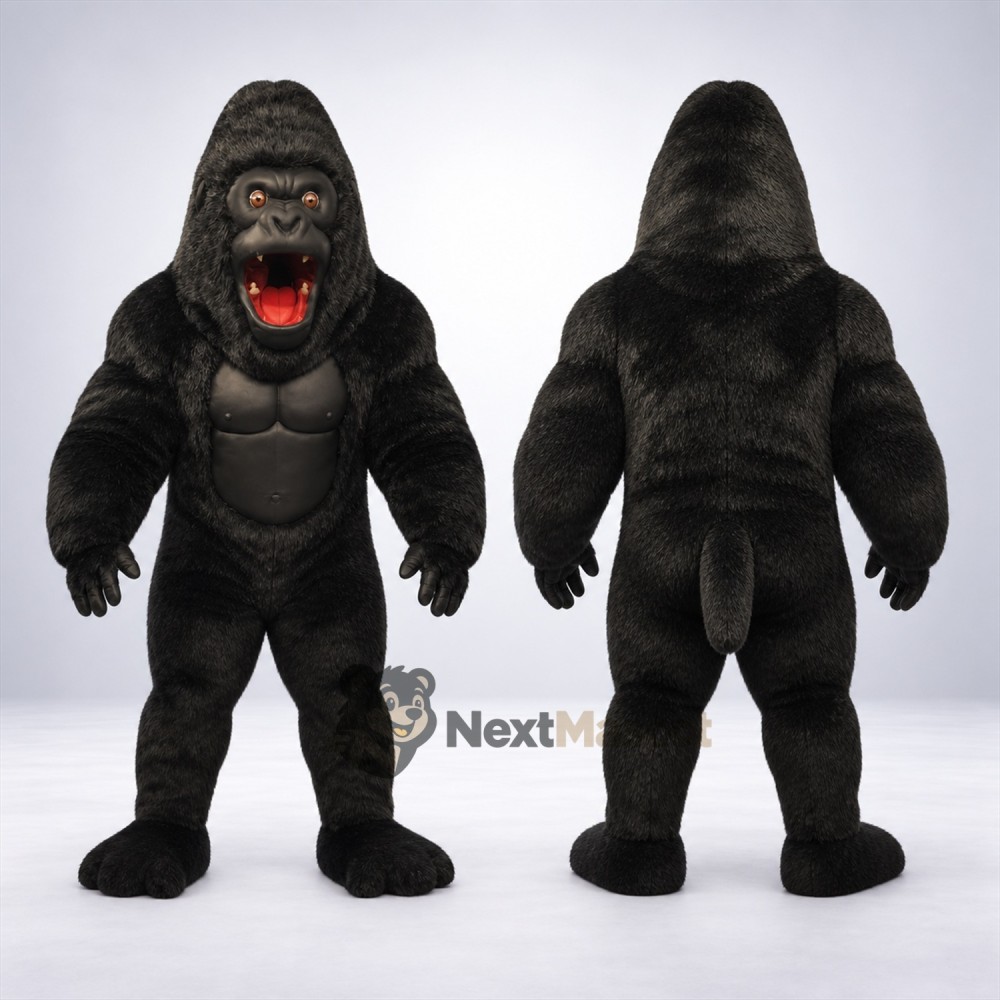 Gorilla Mascot Costume - Black for Celebrations