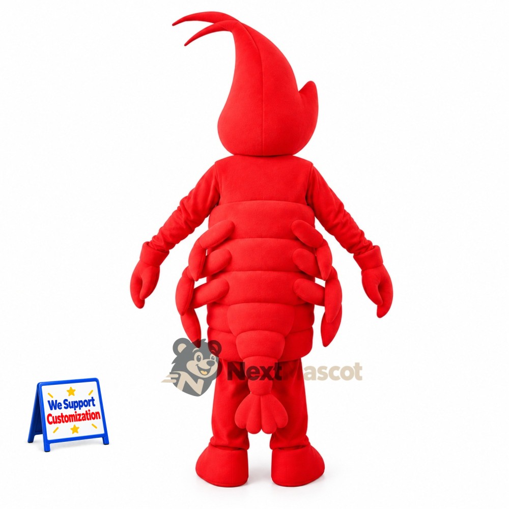 Shrimp Mascot Costume - Red for Ocean Festivals