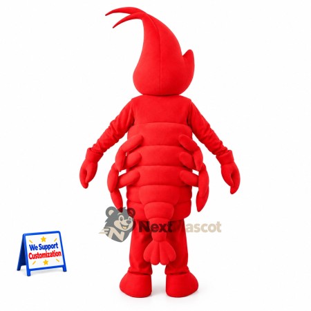Shrimp Mascot Costume - Red for Ocean Festivals