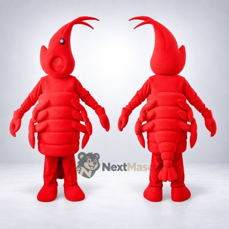 Shrimp Mascot Costume - Red for Ocean Festivals