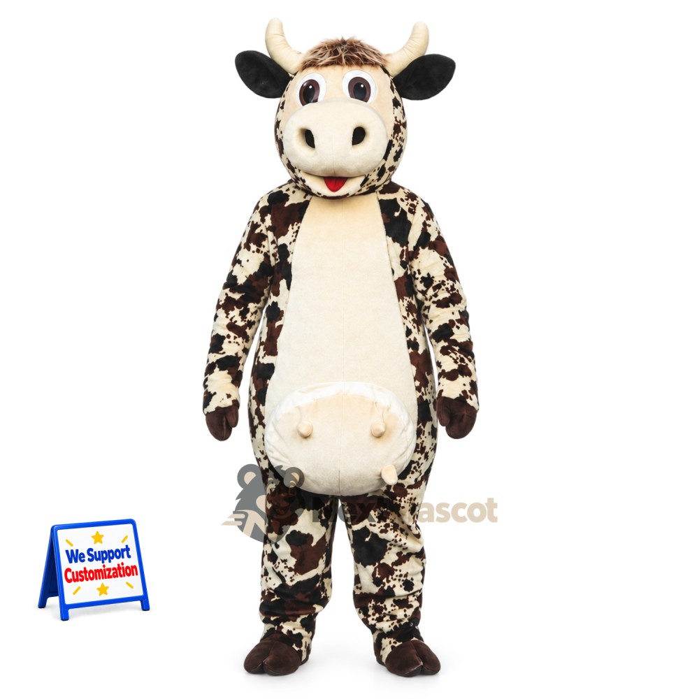Cow Mascot Costume - Spotted for Fan Zones Cow Mascot Costume - Spotted for Fan Zones