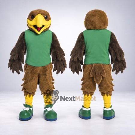 Eagle Mascot Costume - Brown, Green Shirt Eagle Mascot Costume - Brown, Green Shirt