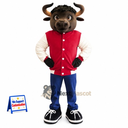 Bull Mascot Costume - Varsity Jacket Bull Mascot Costume - Varsity Jacket