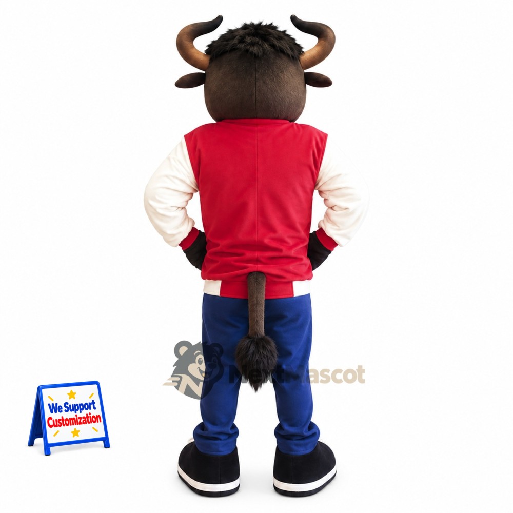 Bull Mascot Costume - Varsity Jacket Bull Mascot Costume - Varsity Jacket