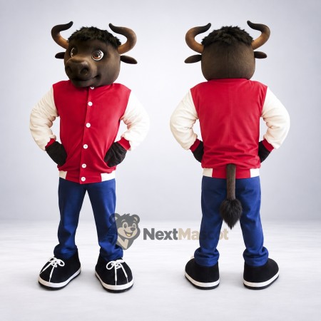 Bull Mascot Costume - Varsity Jacket Bull Mascot Costume - Varsity Jacket