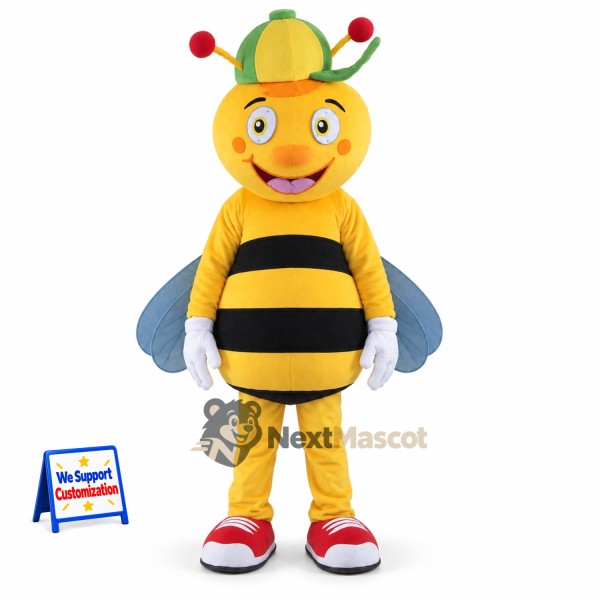 Bee Mascot Costume - Green Cap