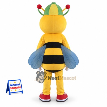 Bee Mascot Costume - Green Cap Bee Mascot Costume - Green Cap