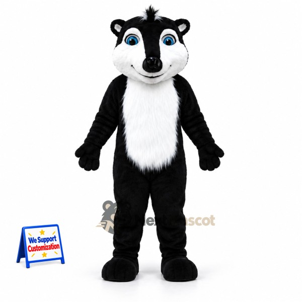 Skunk Mascot Costume - Black and White for Parades