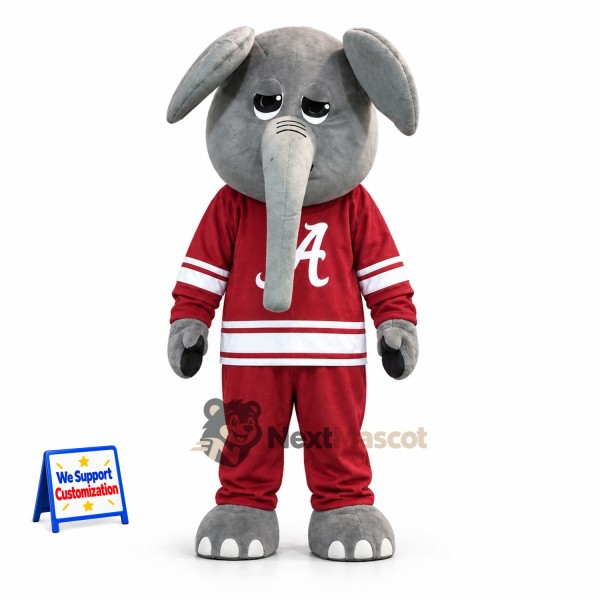Elephant Mascot Costume - Red Uniform