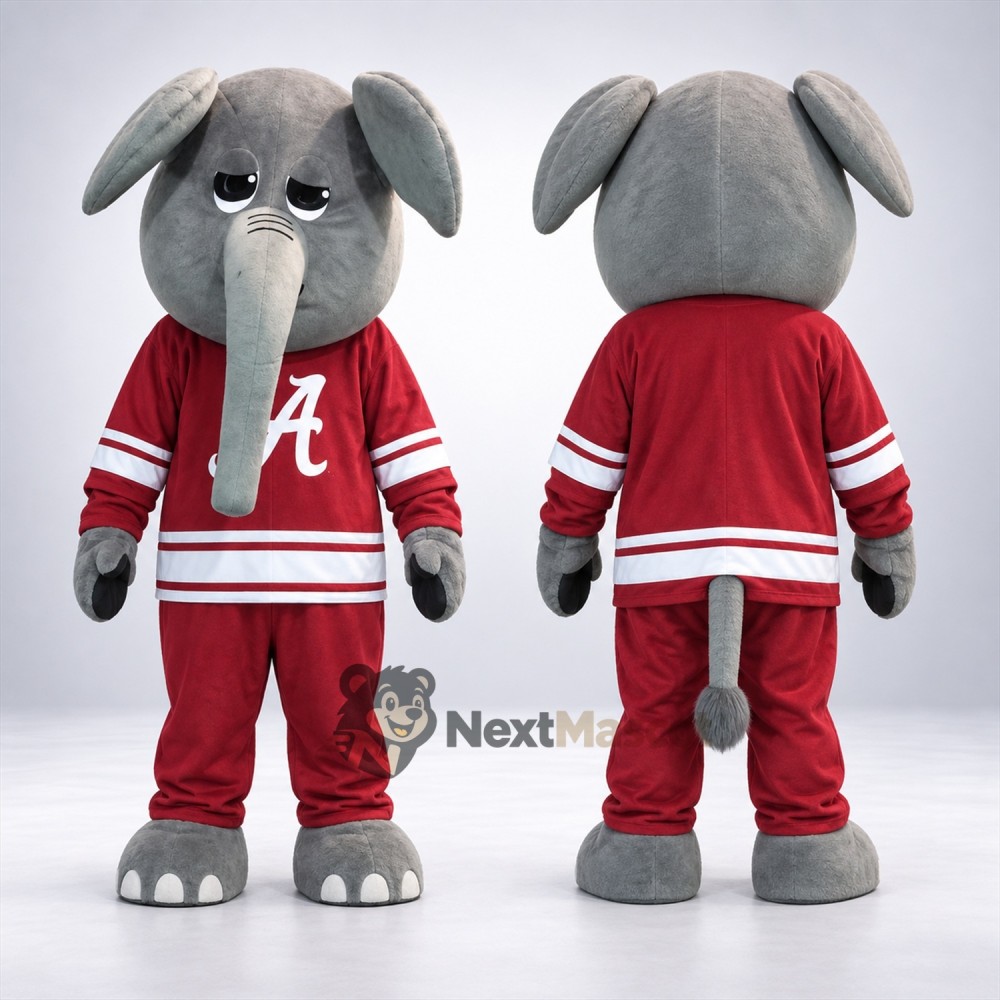 Elephant Mascot Costume - Red Uniform