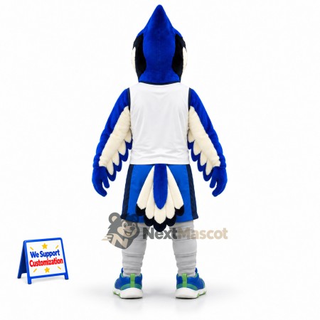 Blue Jay Mascot Costume - Cream and Blue Jersey Blue Jay Mascot Costume - Cream and Blue Jersey