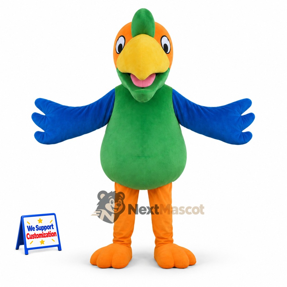 Parrot Mascot Costume - Green for Festivals Parrot Mascot Costume - Green for Festivals