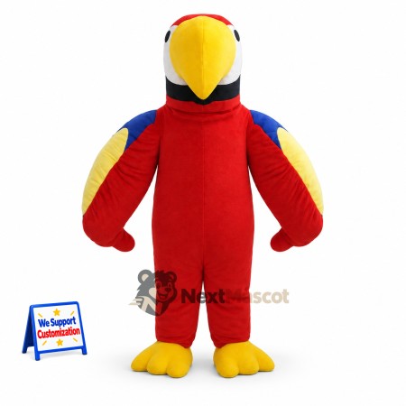 Parrot Mascot Costume - Red for School Spirit