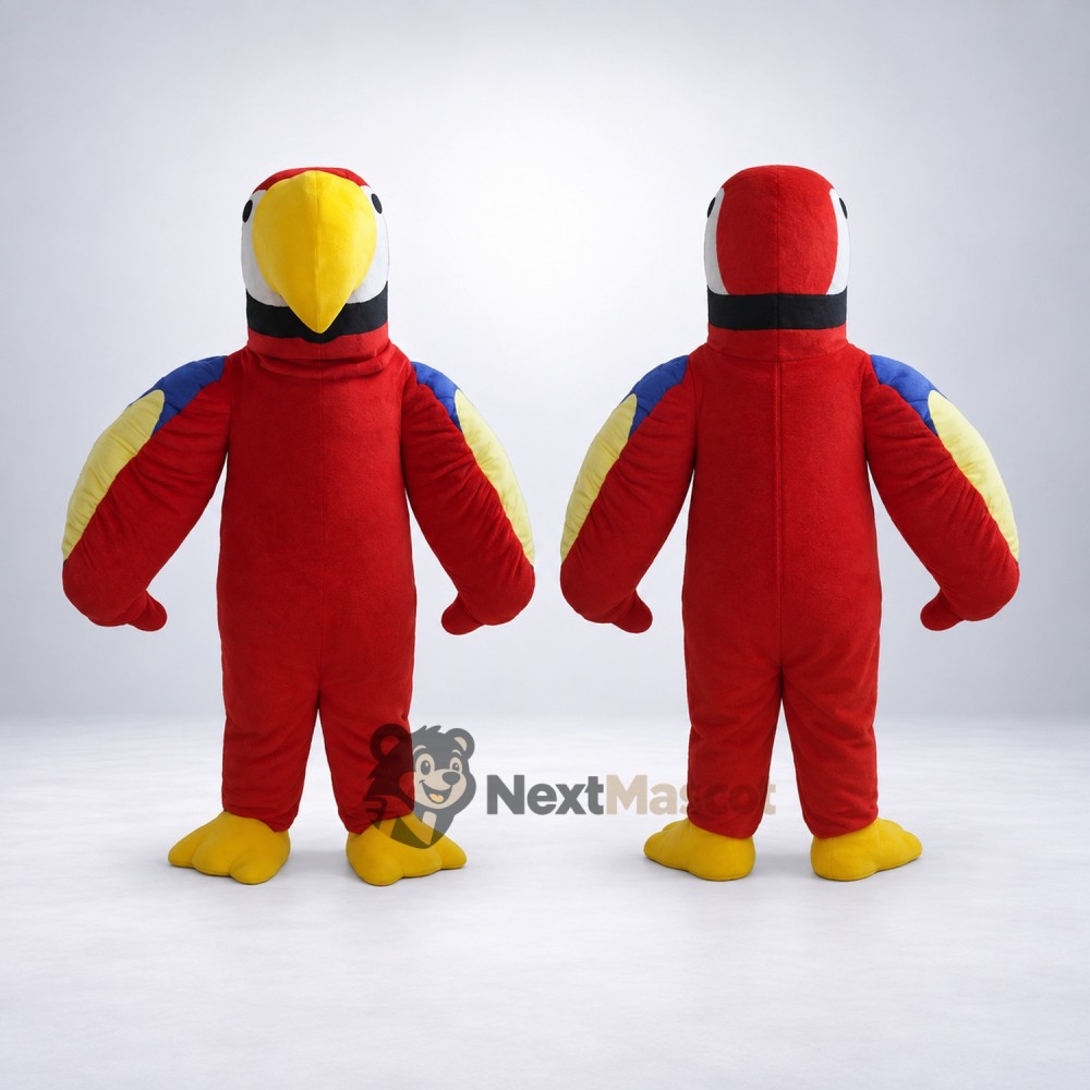 Parrot Mascot Costume - Red for School Spirit