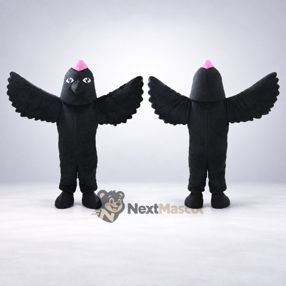 Bird Mascot Costume - Black for Sports Days Bird Mascot Costume - Black for Sports Days