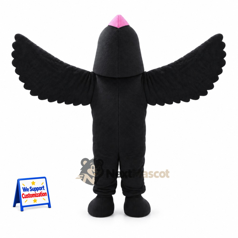 Bird Mascot Costume - Black for Sports Days Bird Mascot Costume - Black for Sports Days