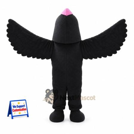 Bird Mascot Costume - Black for Sports Days Bird Mascot Costume - Black for Sports Days