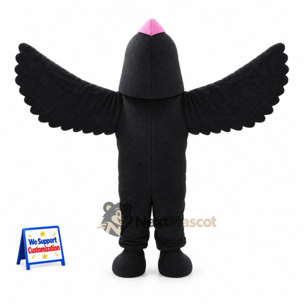 Bird Mascot Costume - Black for Sports Days Bird Mascot Costume - Black for Sports Days