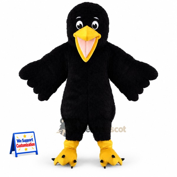 Bird Mascot Costume - Black for School Spirit