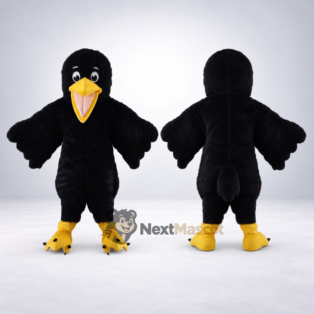 Bird Mascot Costume - Black for School Spirit Bird Mascot Costume - Black for School Spirit