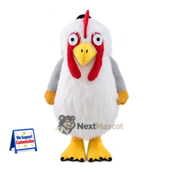 Rooster Mascot Costume - White for Fundraisers