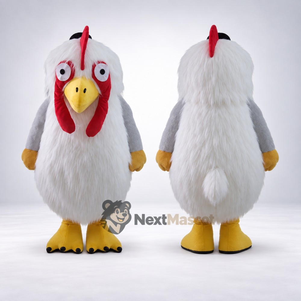Rooster Mascot Costume - White for Fundraisers Rooster Mascot Costume - White for Fundraisers