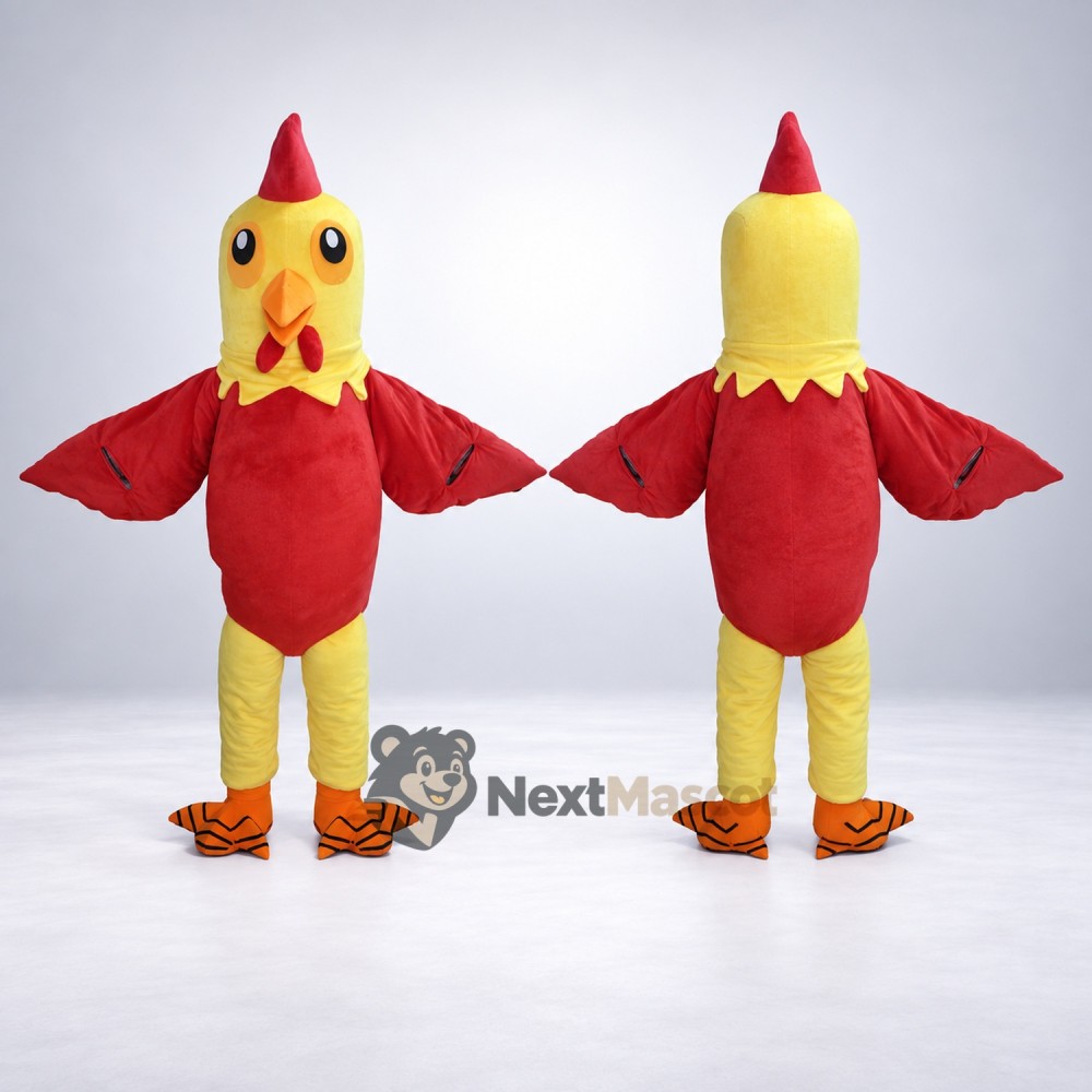 Rooster Mascot Costume - Red for Sports Days Rooster Mascot Costume - Red for Sports Days