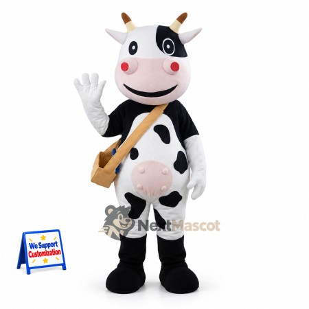 Cow Mascot Costume - Spotted, Tan Shoulder Strap Cow Mascot Costume - Spotted, Tan Shoulder Strap