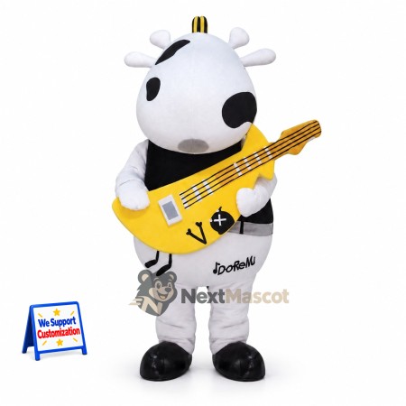 Cow Mascot Costume - Guitar Cow Mascot Costume - Guitar
