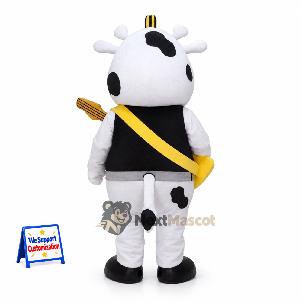 Cow Mascot Costume - Guitar Cow Mascot Costume - Guitar