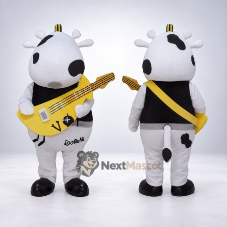 Cow Mascot Costume - Guitar Cow Mascot Costume - Guitar