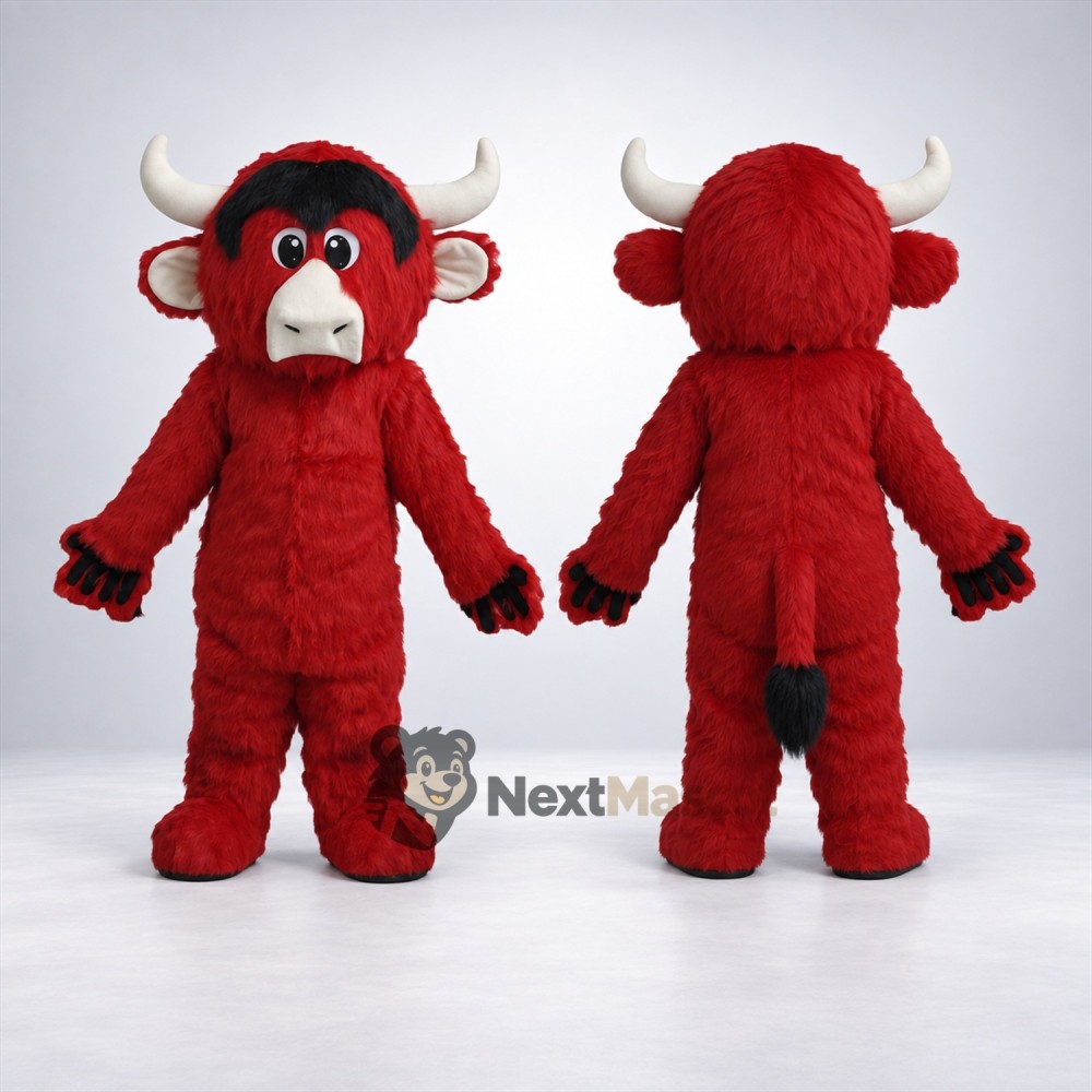 Bull Mascot Costume - Red for Birthday Parties Bull Mascot Costume - Red for Birthday Parties