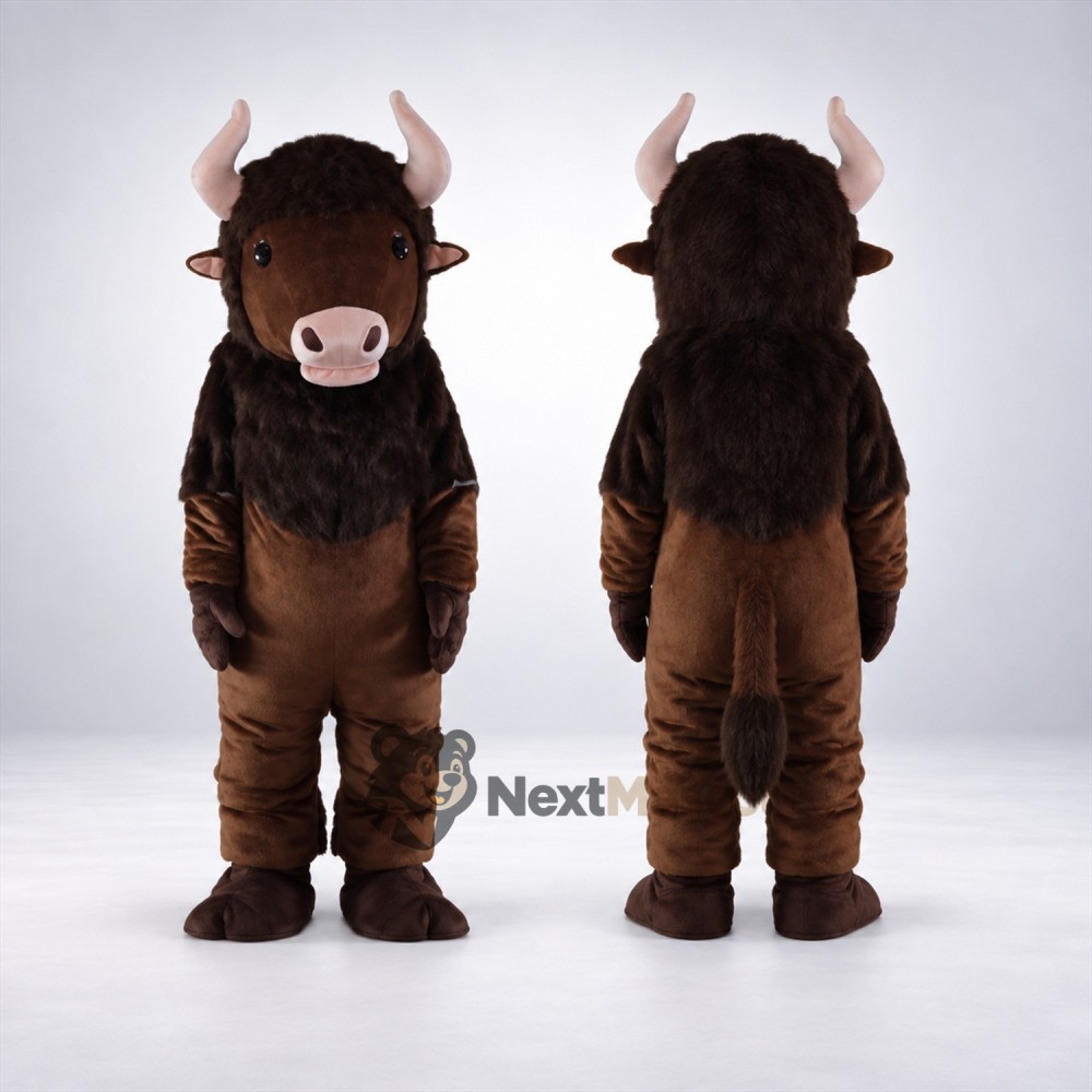 Buffalo Mascot Costume - Brown for Parades Buffalo Mascot Costume - Brown for Parades