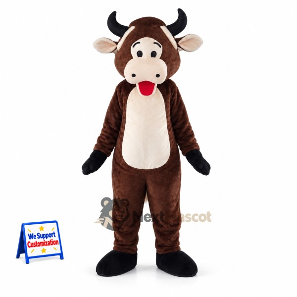 Cow Mascot Costume - Brown for Parades